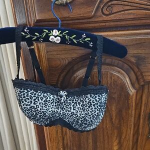 Harlequin, Balconette, Leopard Print Lace Bra, Size 34 FF